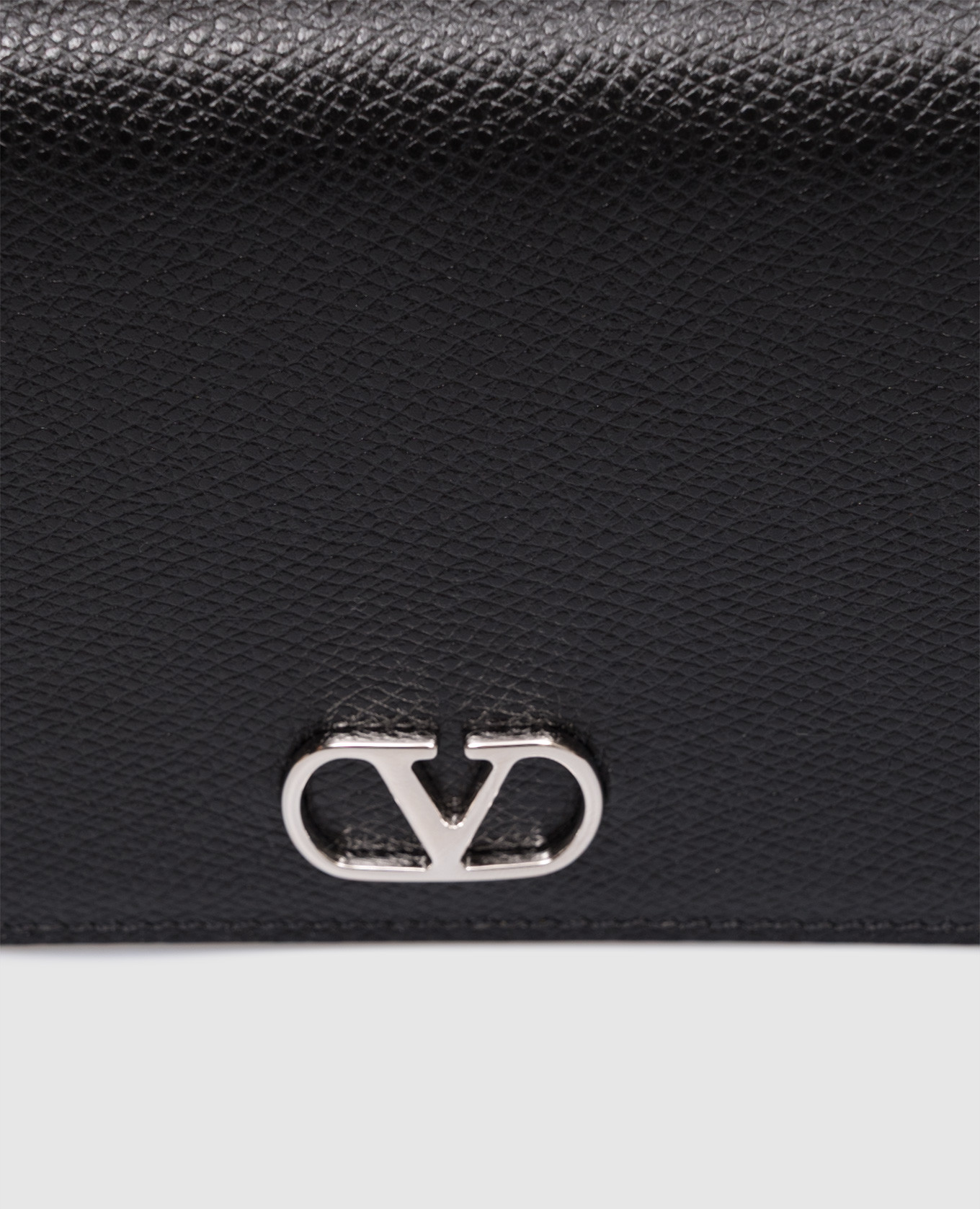 Valentino Черный кожаный клатч VLogo 9W2P0AU1BKH изображение 6