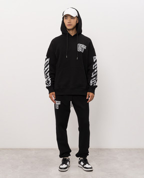 Off-White Черные спортивные брюки с принтом OFF 44MCH057F26F003