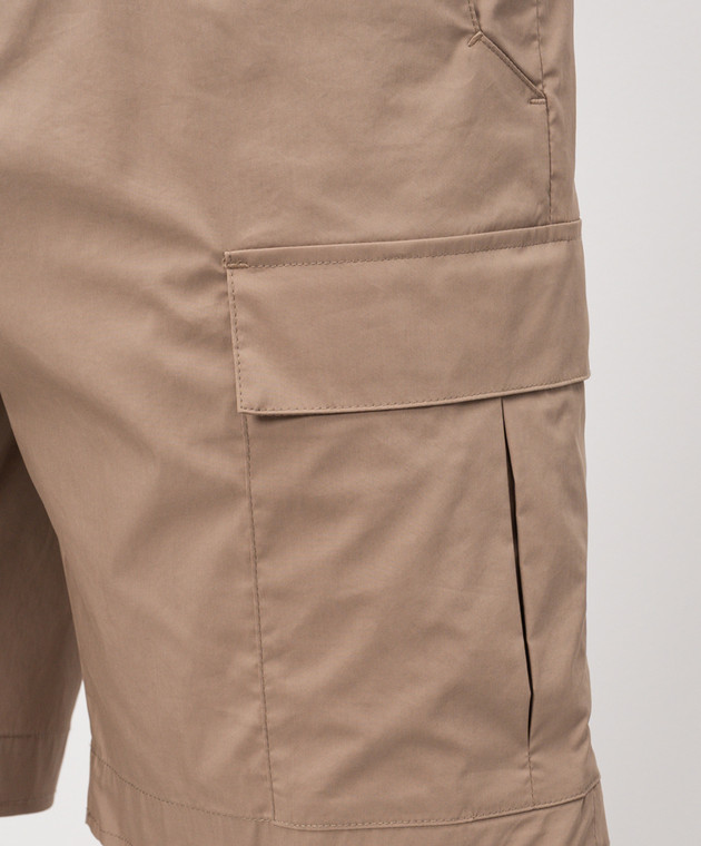 Peserico Коричневые шорты карго R5423100029 изображение 4