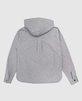 Brunello Cucinelli Дитяча сіра спортивна куртка в смужку BB192E454B