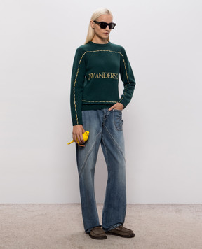 JW Anderson Зеленый свитер с шерстью KW1625YN0471