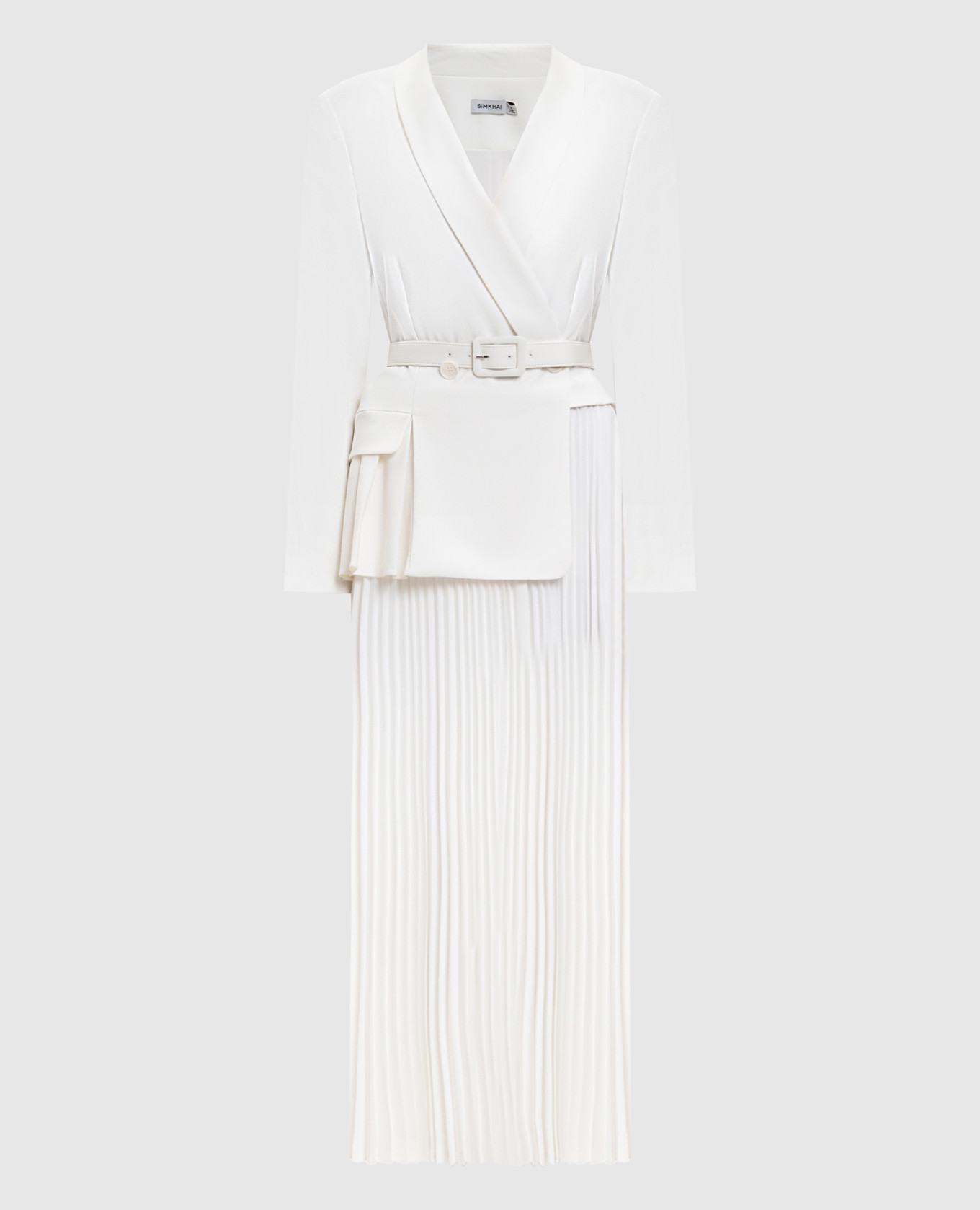 

Белое платье Alexandra двойной конструкции, Белый, Повседневные платья