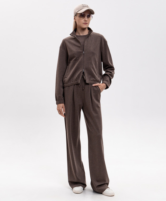 Max Mara Коричневий лонгслів SALMONE в рубчик MXMSALMONE зображення 2