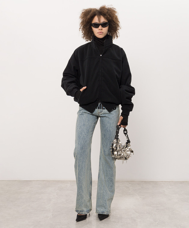 Vetements Чорна куртка з вишивкою логотипа MH27TJ110Bw зображення 2