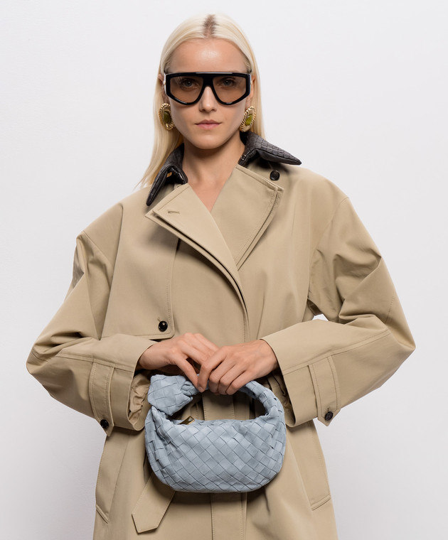 Bottega Veneta Блакитна замшева сумка-хобо Jodie 651876V5ZZ0 зображення 2