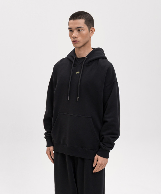 Off-White Чорне худі з принтом Dark Slime 44MBB085S26F003 зображення 3