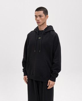 Off-White Чорне худі з принтом Dark Slime 44MBB085S26F003