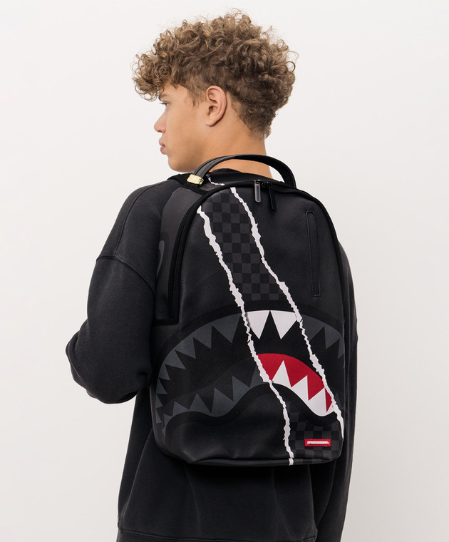 Sprayground Детский черный рюкзак SHARK SLASH 910B8502NSZ изображение 2