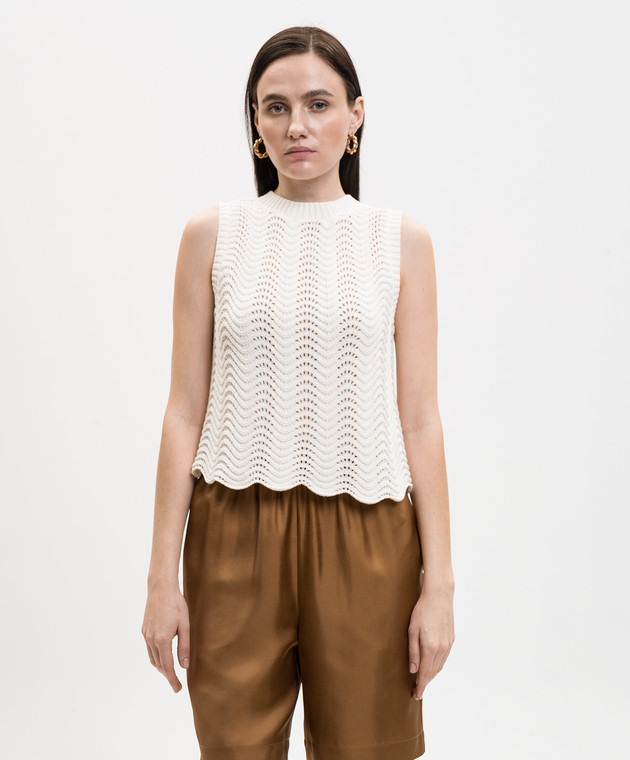 Loulou de Saison Топ Vittoria цвета айвори VITTORIA изображение 3