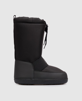 Maison Margiela MM6 Дитячі чорні комбіновані чоботи з нашивкою 839503639