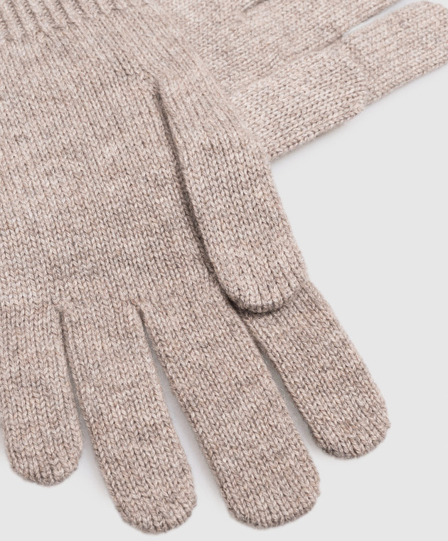 Brunello Cucinelli Меланжевые серые перчатки из кашемира M2293118 изображение 3