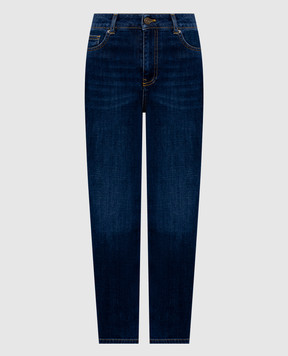 Twinset Сині укорочені джинси з патчем логотипа 261TP2690