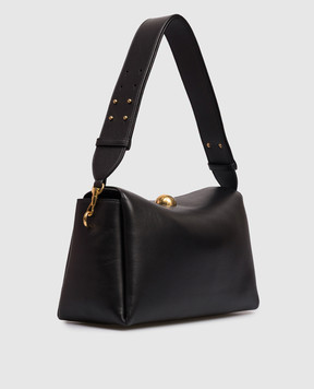 Ami Paris Черная кожаная сумка Carrousel ULL712AL0103