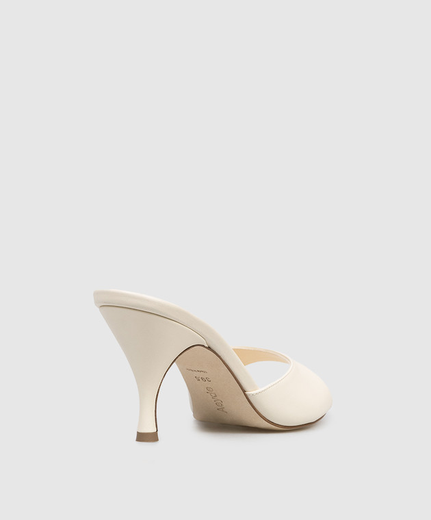 Aeyde Бежеві шкіряні мюлі Samia HS0693001002126 зображення 3