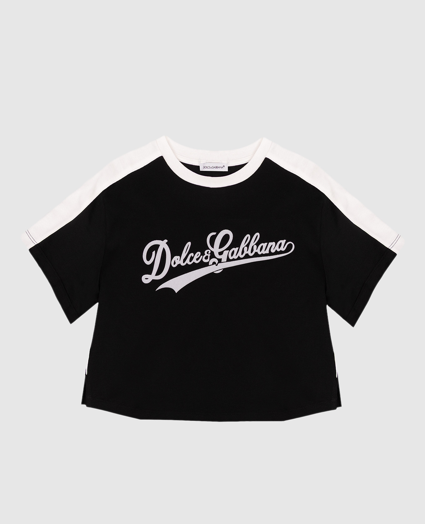 Детская черная футболка с логотипом