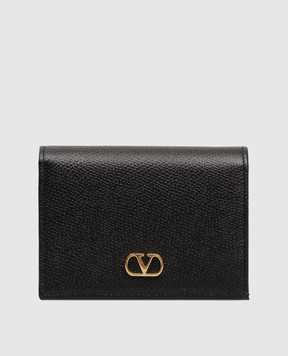 Valentino Чорне шкіряне портмоне Vlogo Signature 8W2P0AJ3SNP