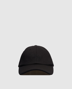 Juun.j Чорна кепка з вишивкою логотипа JC618BP015