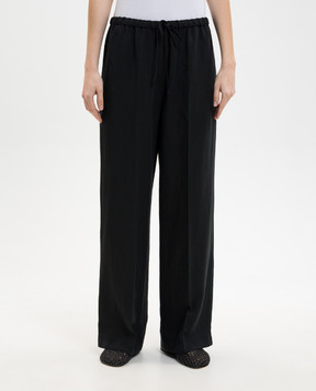 Toteme Черные брюки с льном 242WRB1709FB0159