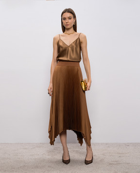 JOSEPH Коричневая юбка-плиссе Ade JF009604