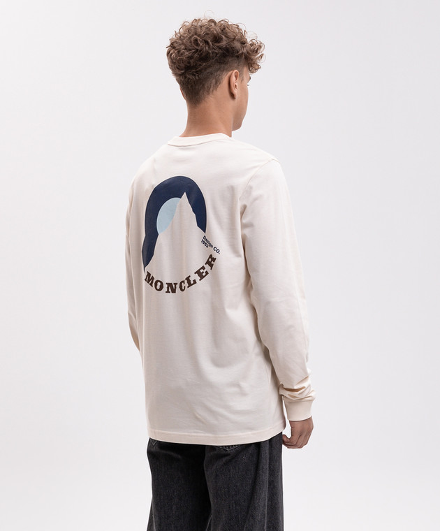 Moncler Бежевый лонгслив с логотипом L20918D0001989B8U изображение 4