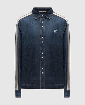 Palm Angels s Синяя джинсовая рубашка с монограммой логотипа PMYE049R24DEN001