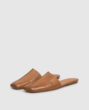 Marsell Коричневі шкіряні мюлі Quadrangolo MW8835P091