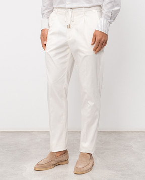 Peserico Штани кольору айворі з нашивкою логотипа R54774D02448