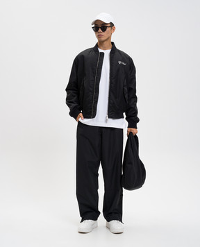Off-White Біла футболка з принтом емблеми 44MAA120F5J013