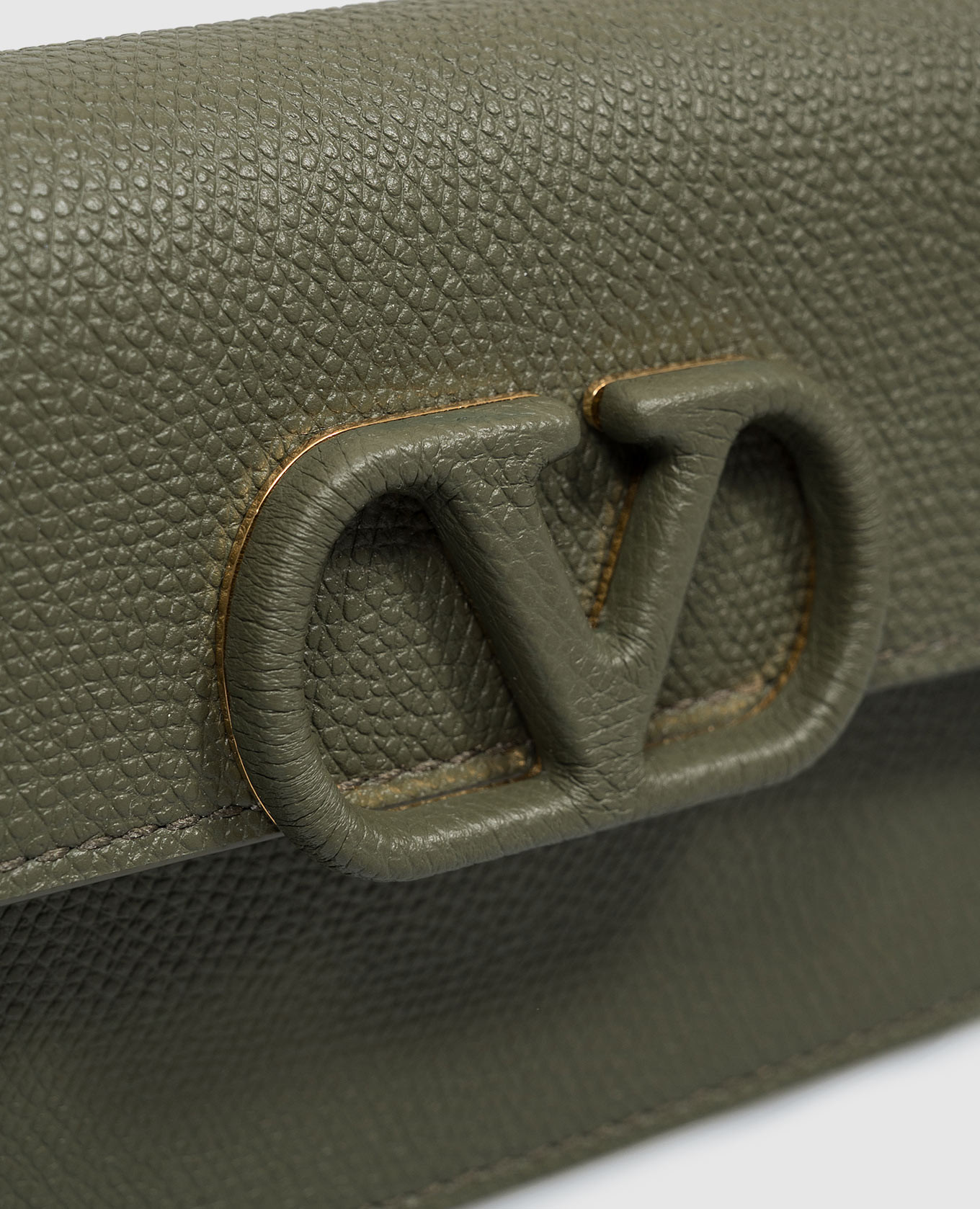 Valentino Зелений шкіряний клатч VLogo Signature 9W2P0BB4BEM зображення 6