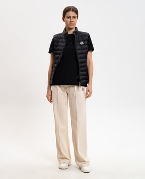 Moncler Чорна футболка з логотипом L10938C0002189AUO