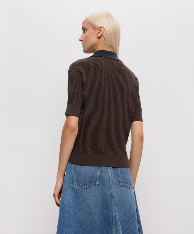 JW Anderson Поло цвета хаки KW1569YN0535 изображение 4
