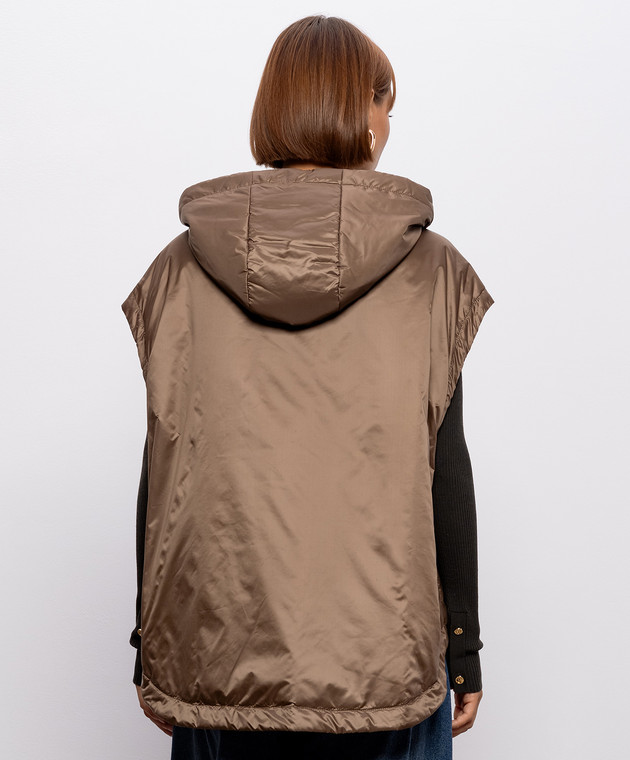 Max Mara Коричневый жилет MTCAMBRA изображение 4