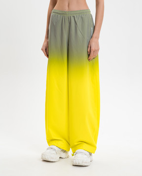 Alexander Wang Желтые спортивные штаны с эффектом градиента UWC1264115