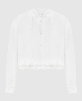 Ermanno Scervino Белая укороченная блуза из кружева D482K344APEWF