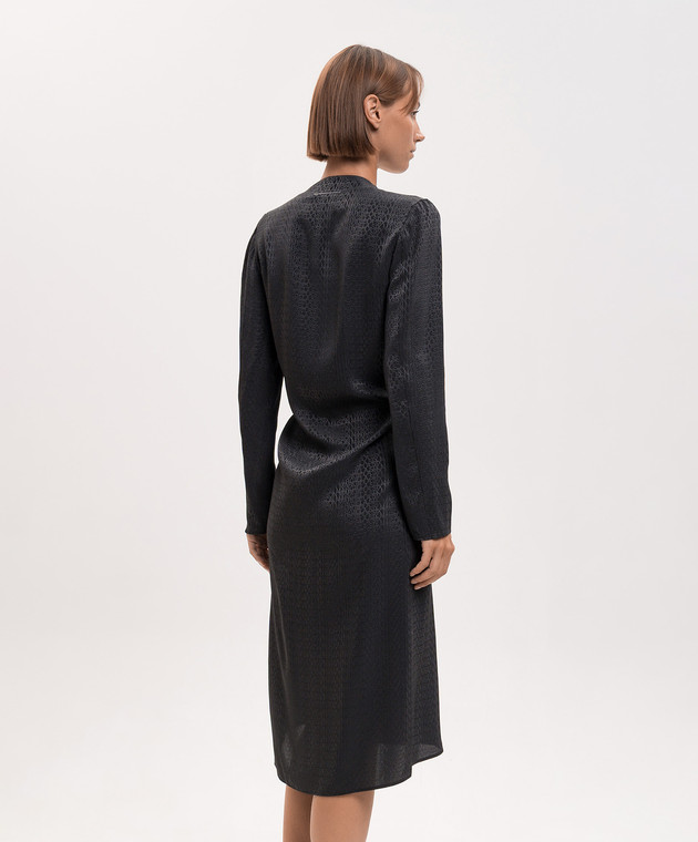 Maison Margiela MM6 Чорна сукня у візерунок логотипа S52DD0103M36007 зображення 4