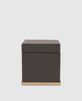 Treesseci Коричнева шкіряна коробка для дрібниць Milano ML48ALX