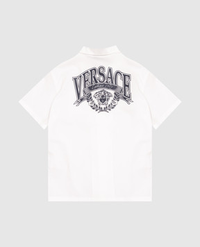 Versace Дитяча біла сорочка з принтом логотипа 10229091A16937