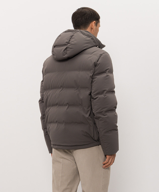 Brunello Cucinelli Серый пуховик MV4061836 изображение 4