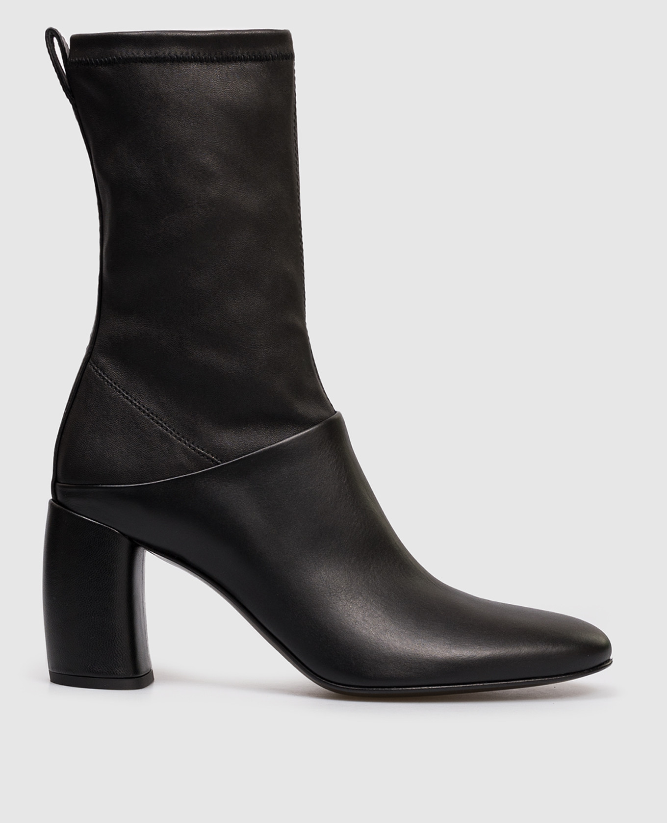 

Черные кожаные ботильоны, Черный, Ботильоны