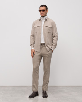 Doriani Cashmere Бежева сорочка з вовни 848T125T125