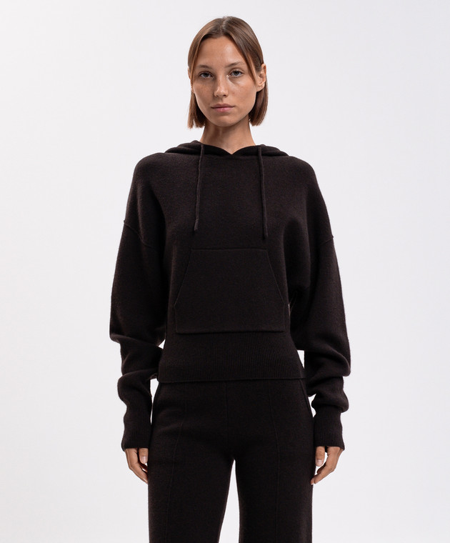 Jacob Lee Коричневые худи из кашемира WCH0007AW26BC изображение 3