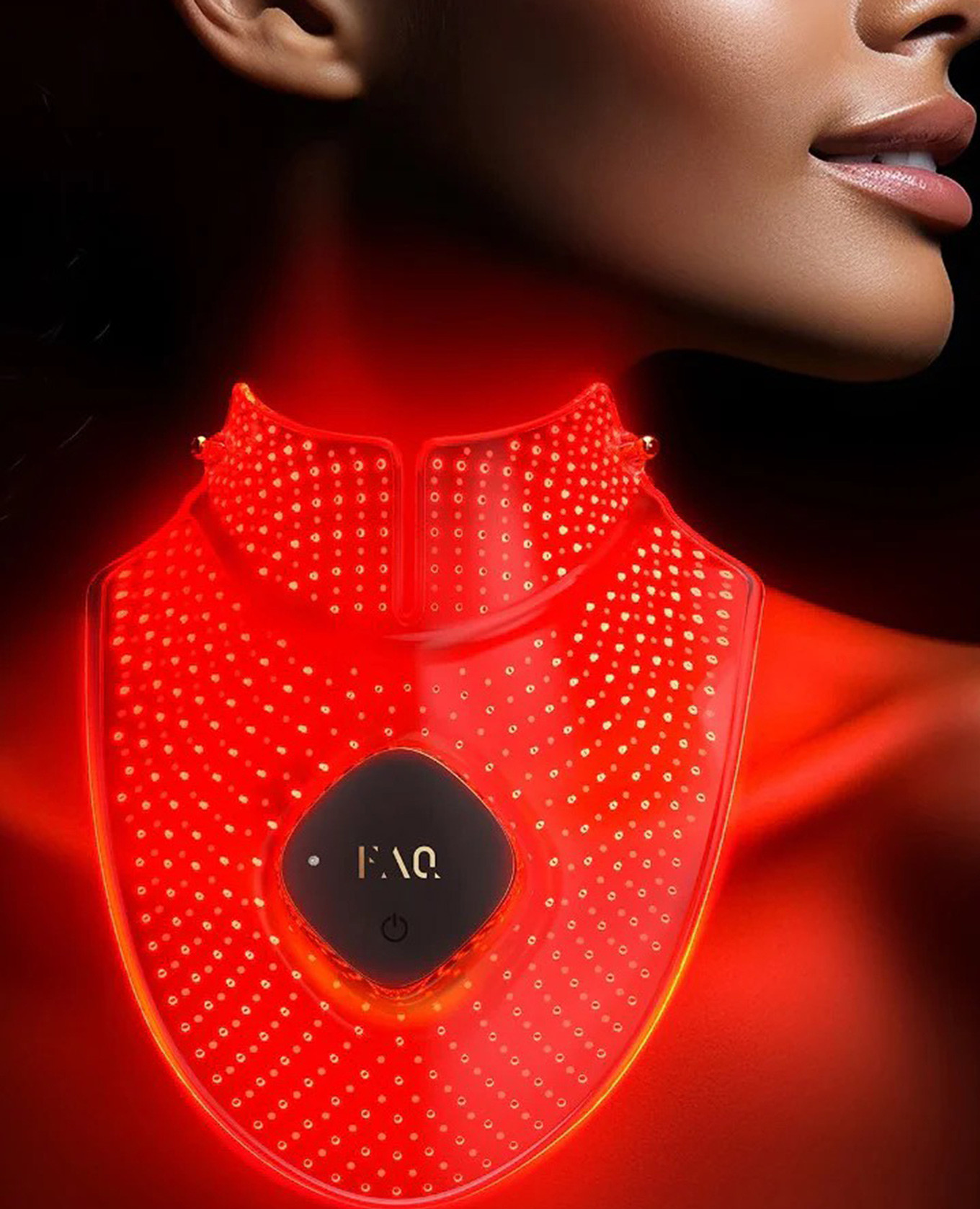 

Антивозрастная силиконовая LED-маска FAQ 211 для шеи и зоны декольте, Прозрачный, Лед маски для лица