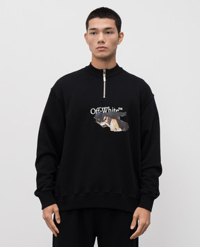Off-White Чорний світшот Paint Arrow 44MBA073F5F004