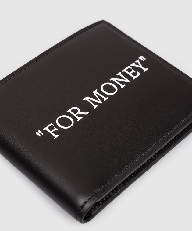 Off-White Черный кожаный портмоне Quote Bifold OMNC074C99LEA001 изображение 4