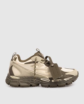 Off-White Комбинированные кроссовки Be Right Back коричневого цвета OWIA289F25LEA001