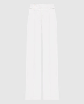 Peserico Білі штани з вовни з ланцюжком моніль E0451805815