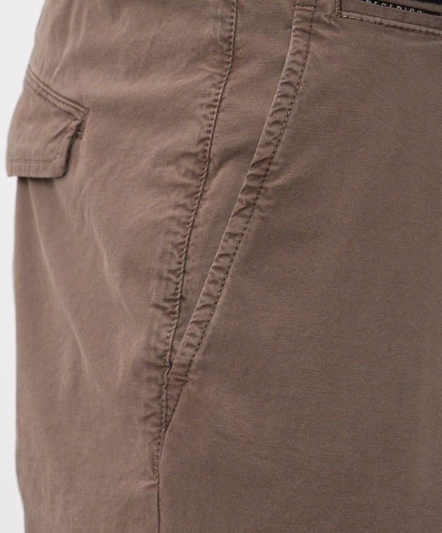 Peserico Коричневые брюки с нашивкой логотипа R54774T23D00800 изображение 5