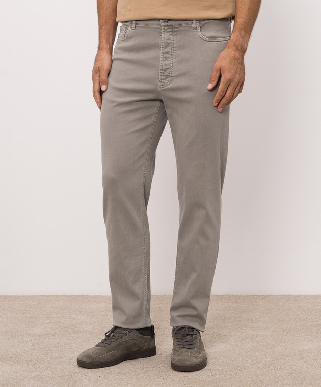 Brunello Cucinelli Джинсы цвета хаки M277PO2090 изображение 3