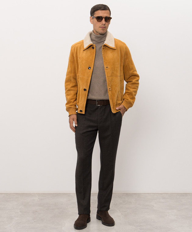 Stefano Ricci Коричневая дубленка M7J6300110LACONY изображение 2