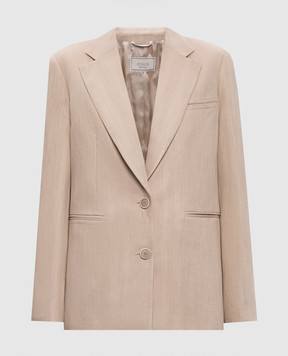 Peserico Бежевый жакет с льном A0120201920